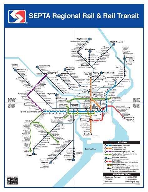 Plan Et Carte Du Métro De Philadelphia Lignes Et Stations Du Métro De