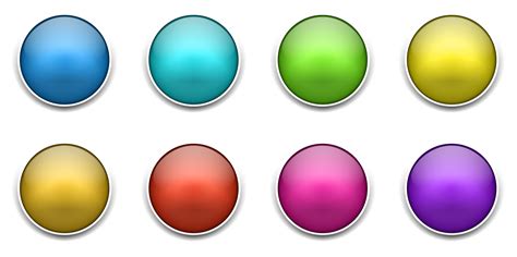Free blank 3D button icon set