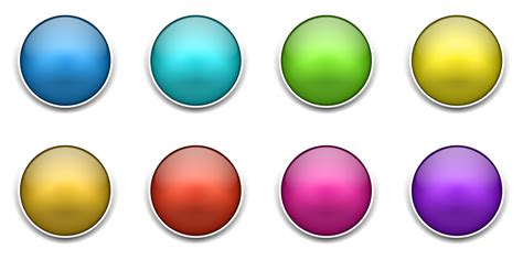 Free Blank 3d Button Icon Set