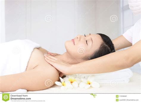 Woman Getting A Body Massage Stock Image Image Of Asian Cute 110338481