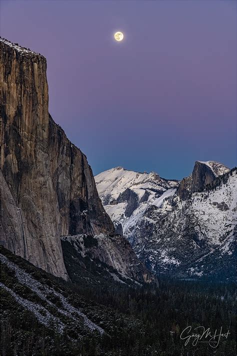 Winter Twilight Moonrise El Capitan And Half Dome Yosemite Eloquent