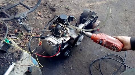 Engine assembly of gy6 for ruckus with water cooling, 4 valve cylinder head, big bore kit 61mm, 182cc. Gy6 scooter engine from scrapyard. - YouTube