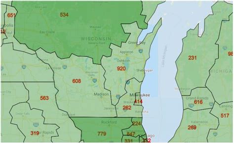Wisconsin Area Codes - All City Codes