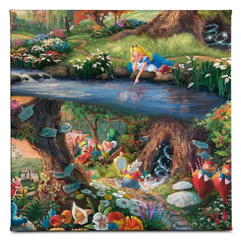 Alice In Wonderland Gallery Wrapped Canvas By Thomas Kinkade