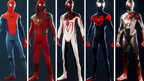 All Suits In Spider Man Miles Morales Youtube