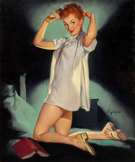 Rest Assured Gil Elvgren Vintage Pin Up Art Poster Etsy