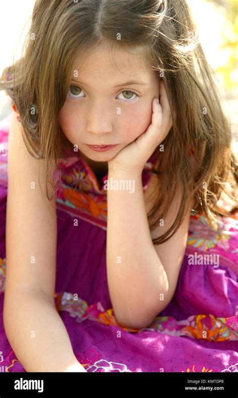 Portrait Of Beautiful Teen Girl Outdoors In Summertime Stock Photo Alamy