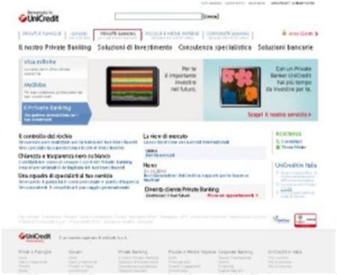 Internetový nástroj pro správu financí, který je určený výhradně pro klienty, kteří mají v unicredit bank jenom produkt kreditní karta. Private Banking Unicredit a Roma - Banche a Roma