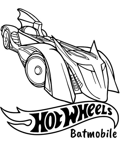 Batmobile The Brave And The Bold From Team Hot Wheels Coloring Page