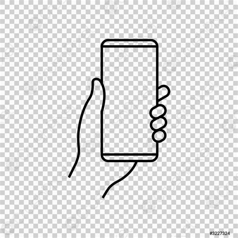 Hand Holding Mobile Phone Vector Illustration Stock Vector 3227324 Crushpixel