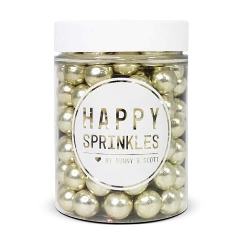 Happy Sprinkles 90g Gold Metallic Chocolate Dragees From Only £532