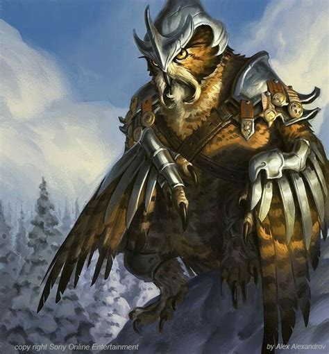 Owl Warrior Fantasy Character Design Fantasy Creatures Character Art