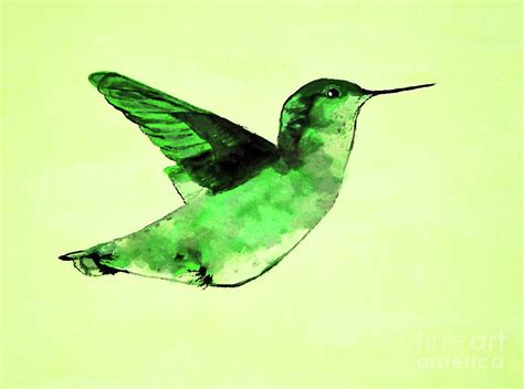 Hummingbird Abstract Painting By David Forsyth