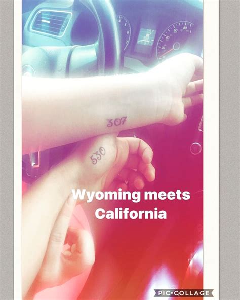 Best Friend Tattoo Our Area Codes Wyoming Meets California Best