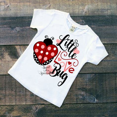 Little Love Bug Valentines Day Girls Shirt Baby And Youth Sizesgirls