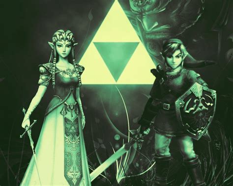 The Legend Of Zelda And Princess Zelda Are Standing Next To Each Other