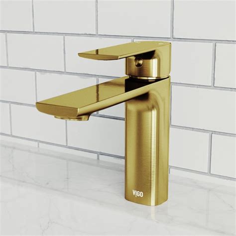 Two tone bathroom faucets widespread vanity 3 hole gold. VIGO Davidson Single Hole Bathroom Faucet (in Matte ...