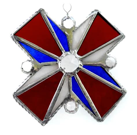 Coronation Medal Stained Glass Suncatcher Cros Folksy