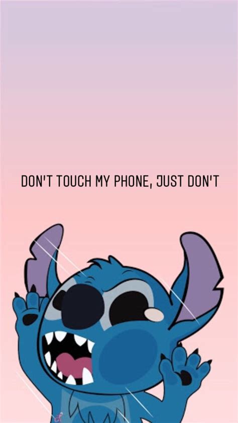 Cute Stitch Iphone Wallpaper Funny Phone Wallpaper Dont Touch My