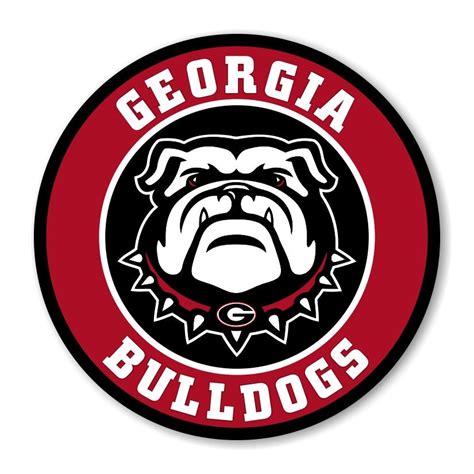 Georgia Bulldogs Round Decal Etsy