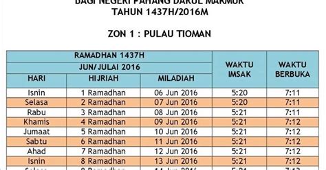 Dipublikasikan tanggal june 10, 2016 0 comments. ZULS WORLD: Pahang 2016 jadual waktu berbuka Puasa dan ...