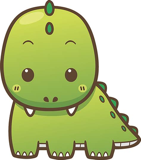 Cute Simple Kawaii Wild Animal Cartoon Icon Dinosaur