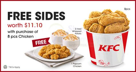 Ya know, the stuff that goes on your delicious fried chicken? KFC Delivery: Free Sides w/ 8pcs Chicken Promo Code from 1 ...