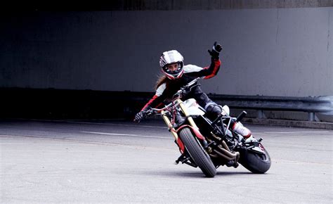 Female Stunt Rider Chesca Miles Moto Lady