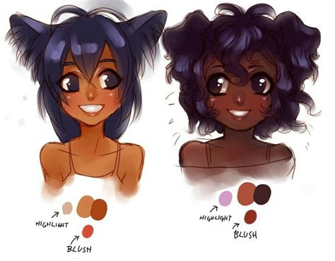 Pin By Tahje On Sketch In 2019 Black Anime Characters Dark Skin