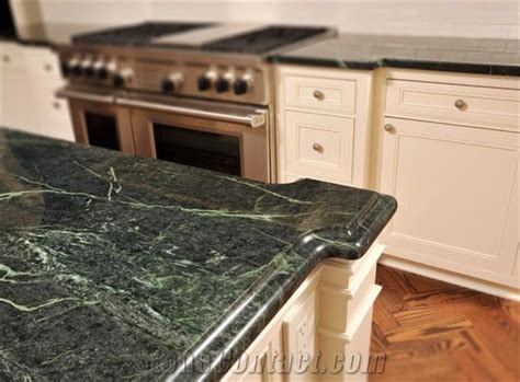 Giga White Marble Worktop Big Flower Green Marble Kitchen Countertops