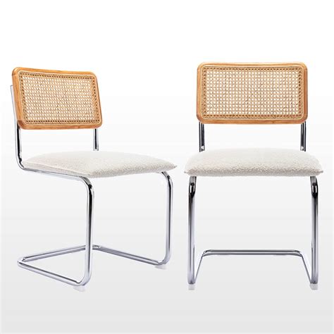 Buy Zesthouse Mid Century Modern Dining Chairs Accent Kitchen Chairs With Rattan Mesh Back