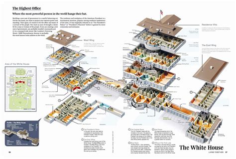 The White House Is Shown In This Brochure With Information About Its Architecture