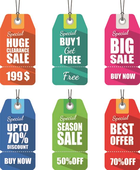 Download Colored discount price tag vector graphics Free vector in ...