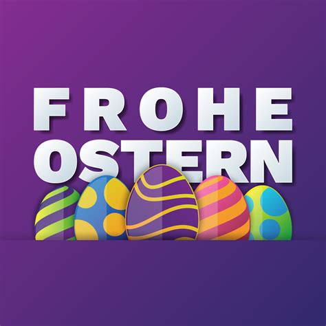 Frohe Ostern Happy Easter In German Greeting Card 280608 Vector Art At Vecteezy