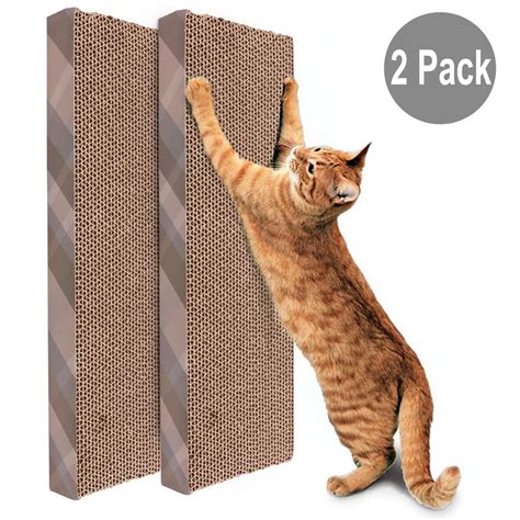 Primepets 2 Cat Scratcher Cardboard With Catnip