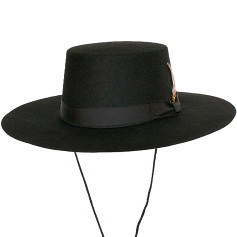 Bolero Wide Brim Flat Crown Hat By Levine Hats Levine Hat Co