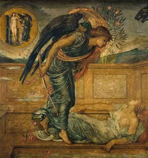 Cupid Finding Psyche Asleep By A Fountain By Sir Edward Burne Jones