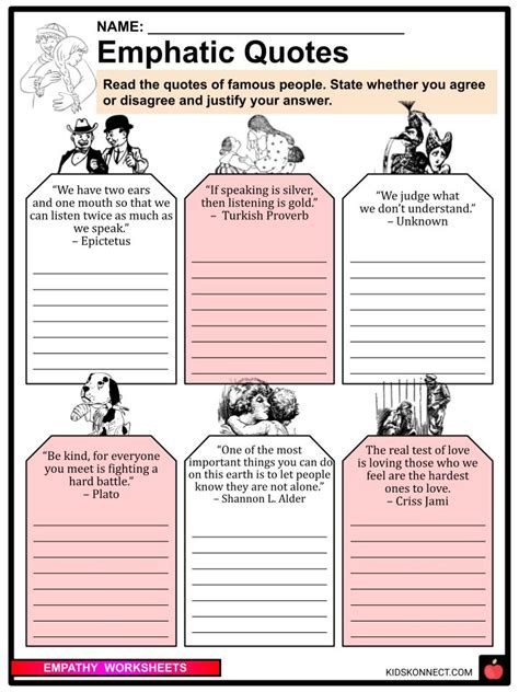 Printable Empathy Worksheets For Kids