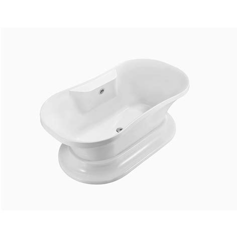 These soaking tubs are normally much deeper than the standard tub and can even be contoured for a soothing, comfortable bathing experience. 60" Soaking Freestanding Tub With External Drain