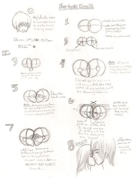 Two anime people kissing drawing by beyoutiful drawinghub. Kissing tutorial by Rea-kun on DeviantArt