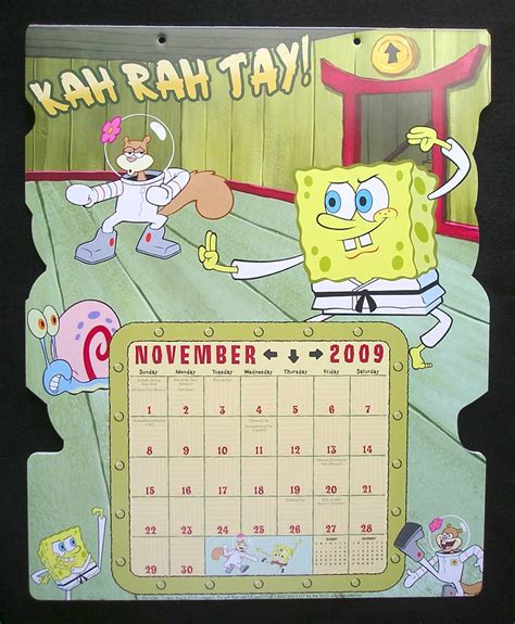 Spongebob Calendar November 2009 D Tomomoko Flickr