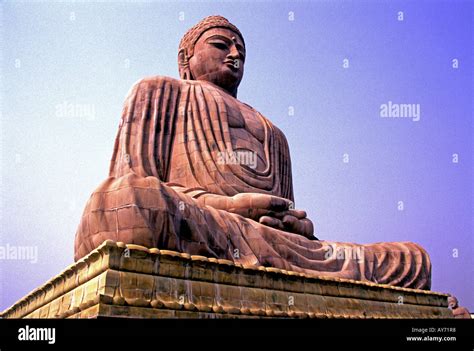 The Twenty Metre High Buddha Statue At Bodhgaya In Bihar State India