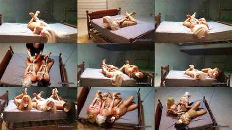 MILFs Sandra Silvers Tomiko And Lisa Harlotte Hogtied And Wrap Gagged