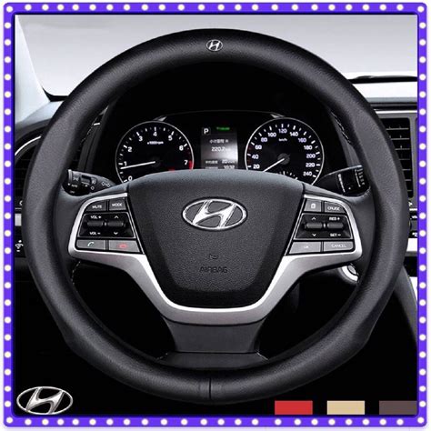 Hyundai Car Genuine Leather Steering Wheel Cover Fits For Hyundai
