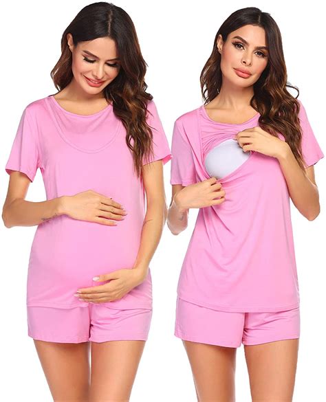 Ekouaer Labordeliverynursing Maternity Pajamas Set For Rr Size