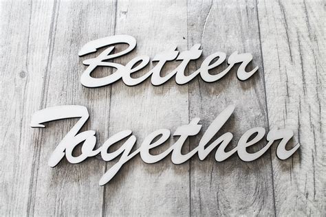 Better Together Painted Wooden Sign Various Colours And Sizes Etsy Canada