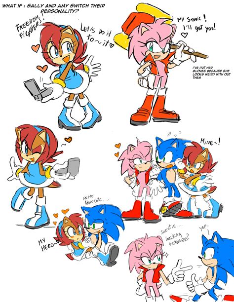 Sally Rose And Amy Acorn By Drawloverlala On Deviantart Sonic Funny