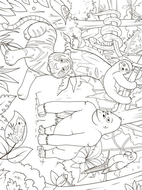 Jungle Coloring Pages Download And Print Jungle Coloring Pages