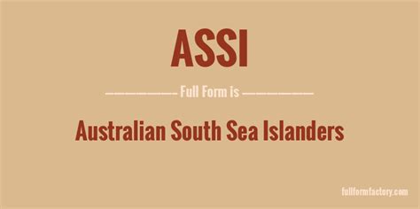 Assi Abbreviation And Meaning Fullform Factory