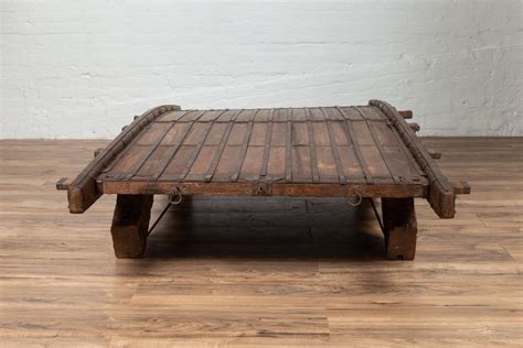 Modern rustic door coffee table. Indian Rustic Antique Wooden Ox Cart with Metal Accents ...